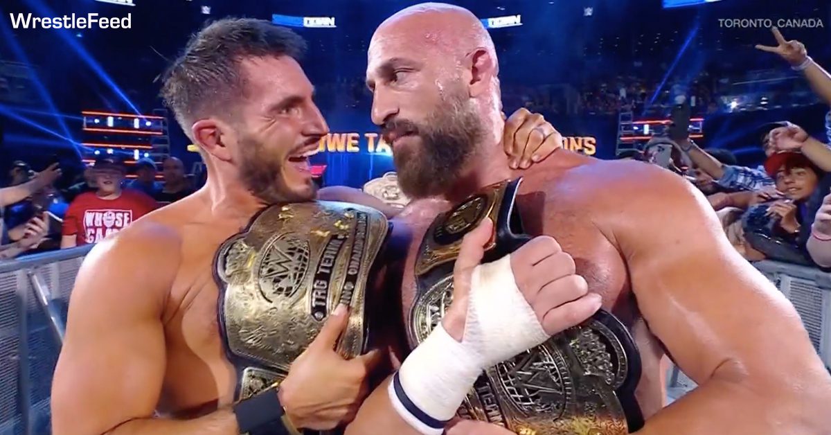 Johnny Gargano Tommaso Ciampa DIY Win WWE Tag Team Championship SmackDown July 5 2024 WrestleFeed App