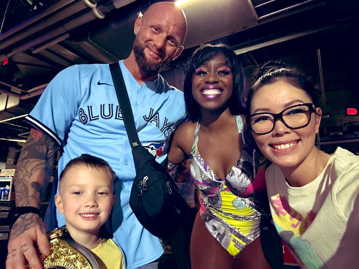 Josh Alexander Naomi Trinity Backstage WWE Money in the Bank 2024