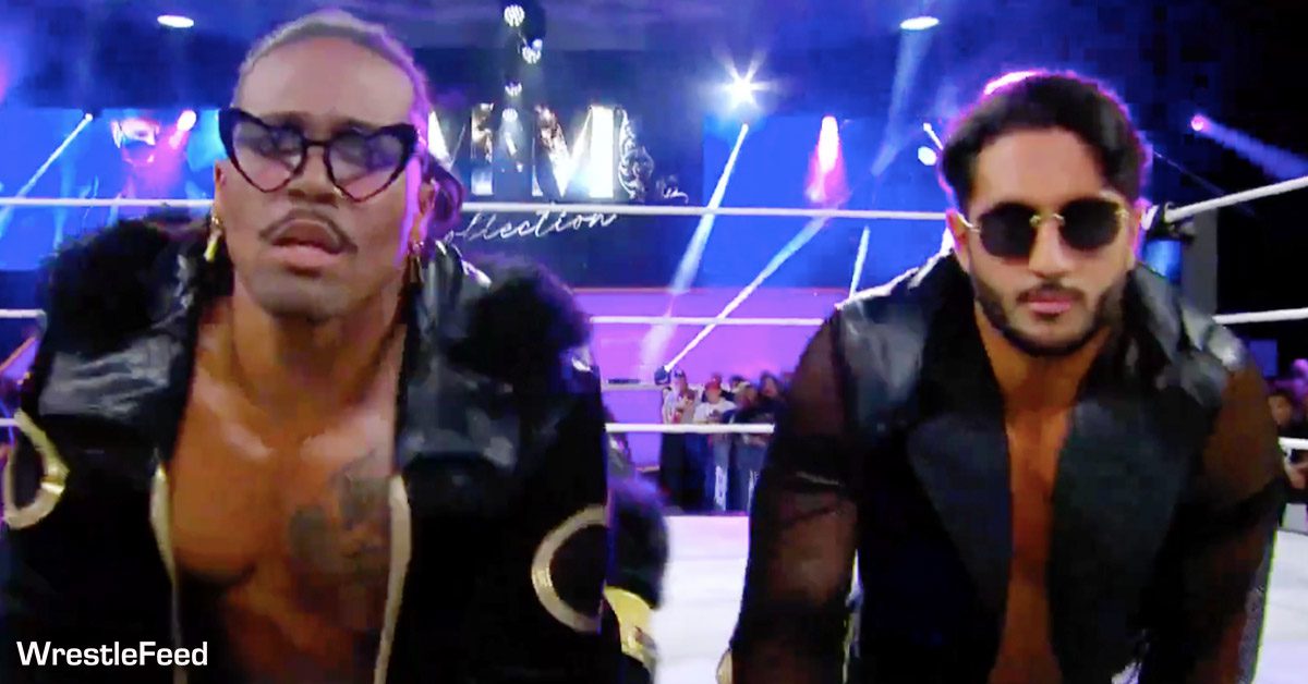 Mace Mason Madden Mansoor Maximum Male Models MxM Collection AEW Collision Debut July 27 2024 WrestleFeed App