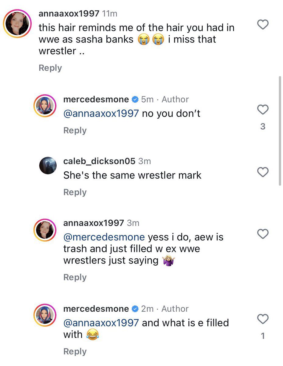 Mercedes Mone Sasha Banks Takes A Shot At WWE