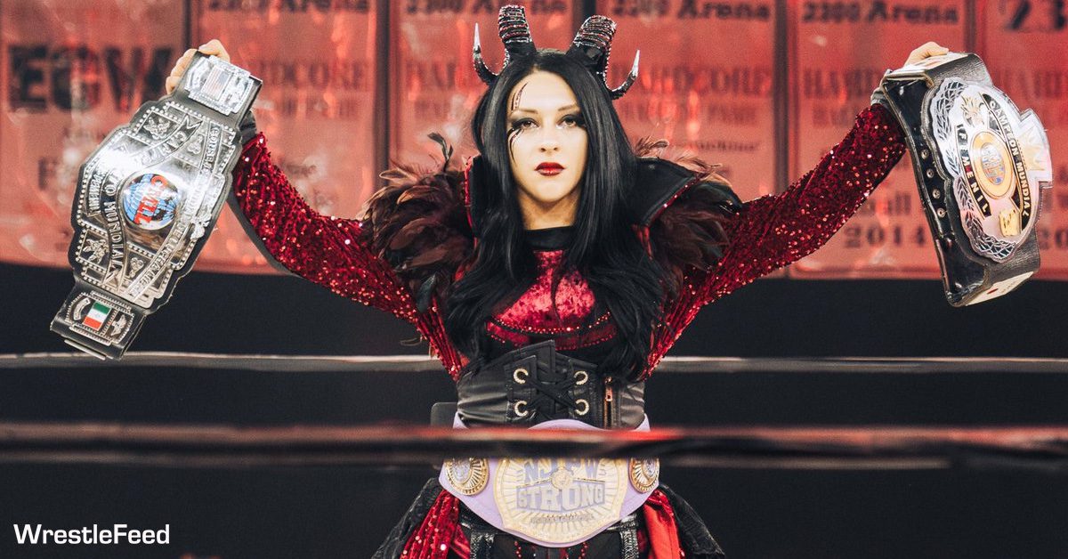 Stephanie Vaquer Triple Champion NJPW CMLL WrestleFeed App