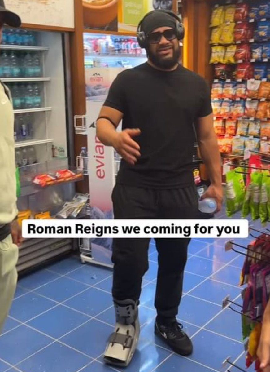 Jacob Fatu In A Walking Boot After WWE SummerSlam 2024 Injury