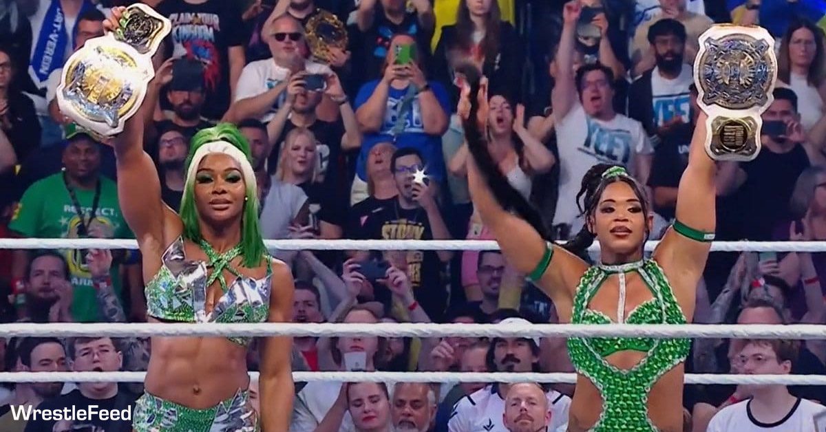 Jade Cargill & Bianca Belair Win WWE Women's Tag Team Championship At Bash In Berlin 2024 WrestleFeed App