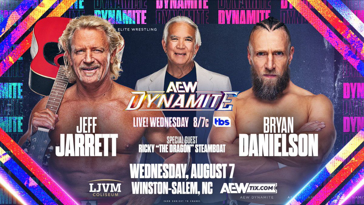 Jeff Jarrett vs. Bryan Danielson with Ricky Steamboat as the Special Guest AEW Dynamite August 7 2024