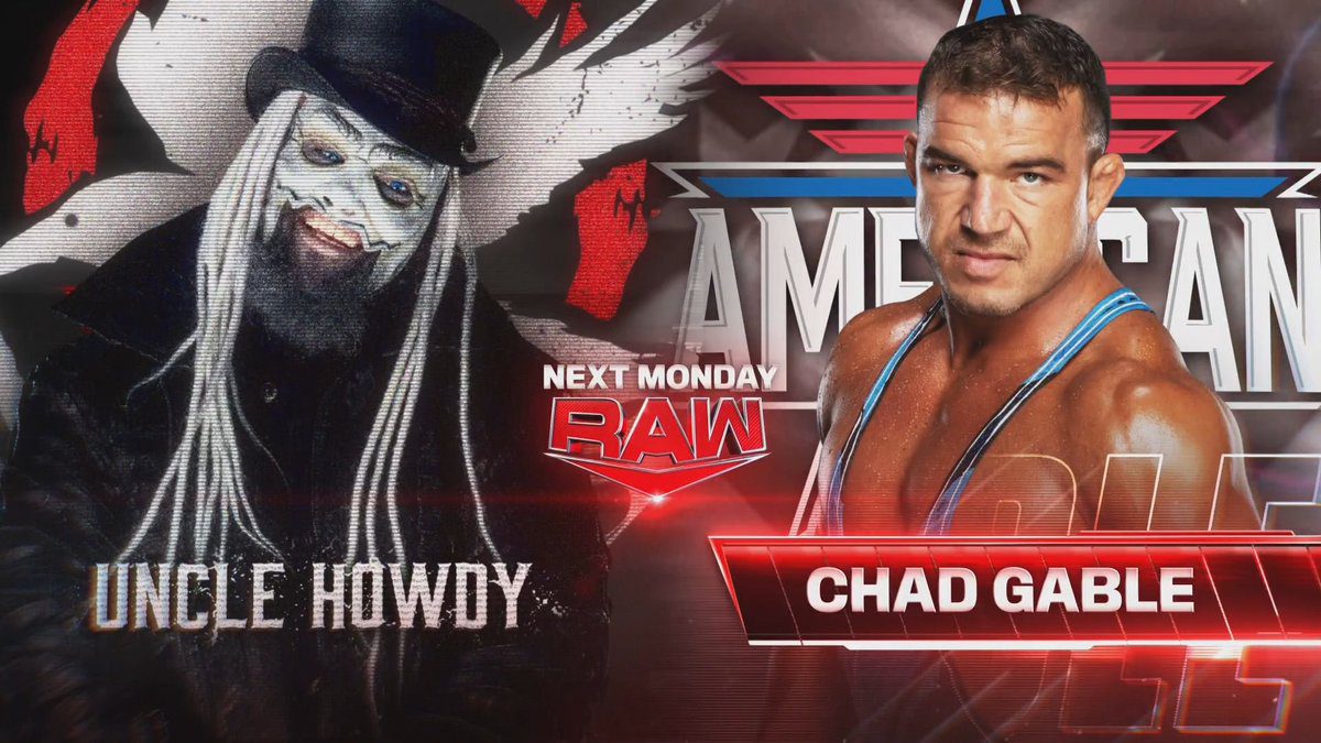 Uncle Howdy vs Chad Gable WWE RAW Graphic