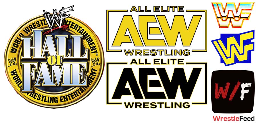 WWE Hall Of Fame And AEW Logo WrestleFeed App