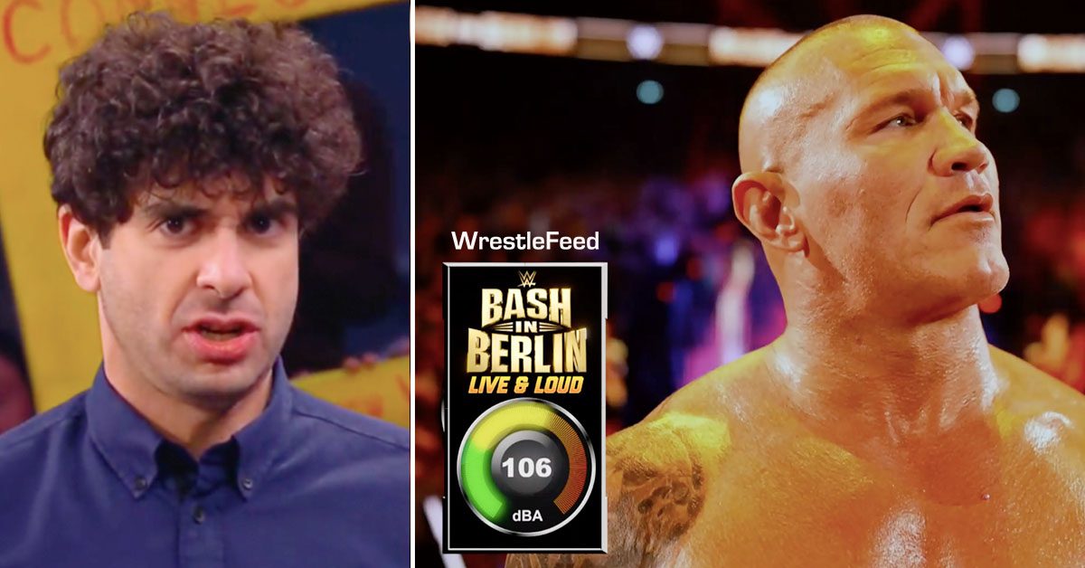 Tony Khan WWE Decibel Sound Meter Randy Orton WWE Bash In Berlin 2024 WrestleFeed App