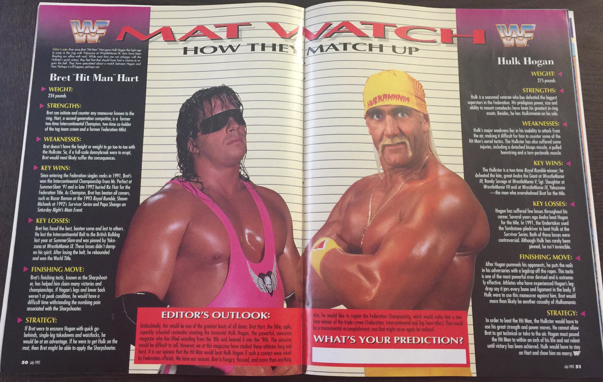 WWF Teasing Bret Hart vs Hulk Hogan In 1993
