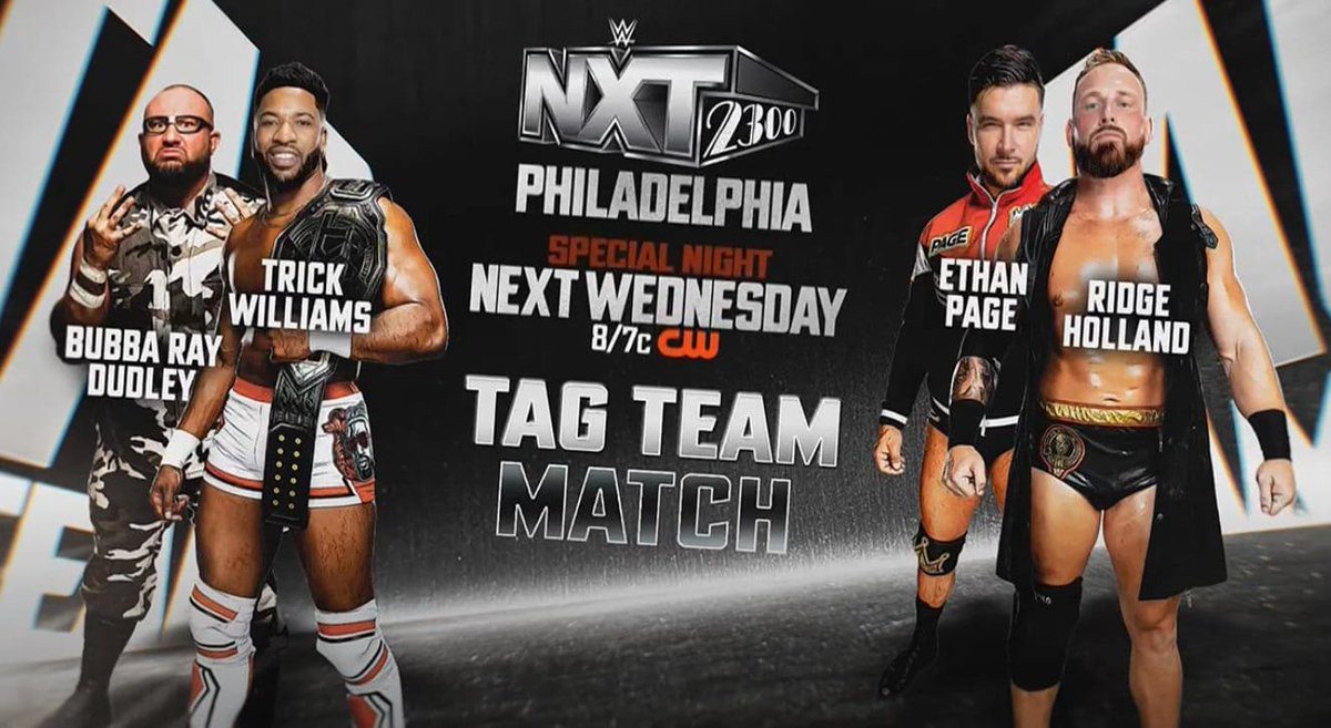 Bubba Ray Dudley and Trick Williams vs Ethan Page and Ridge Holland WWE NXT 2024