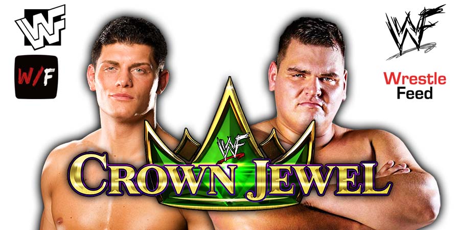 Cody Rhodes Vs Gunther WALTER Crown Jewel 2 WrestleFeed App