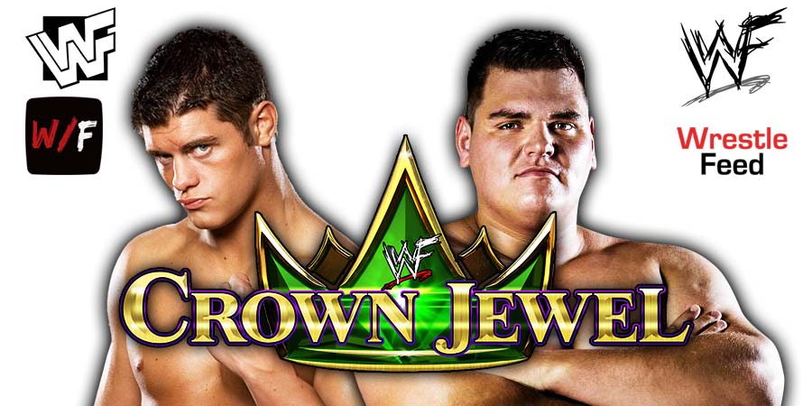 Cody Rhodes Vs Gunther WALTER Crown Jewel 4 WrestleFeed App