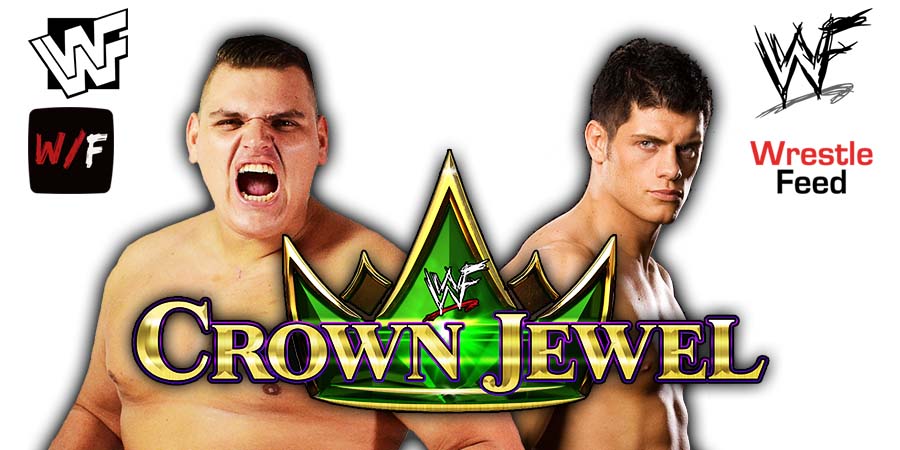 Gunther WALTER Vs Cody Rhodes Crown Jewel 5 WrestleFeed App
