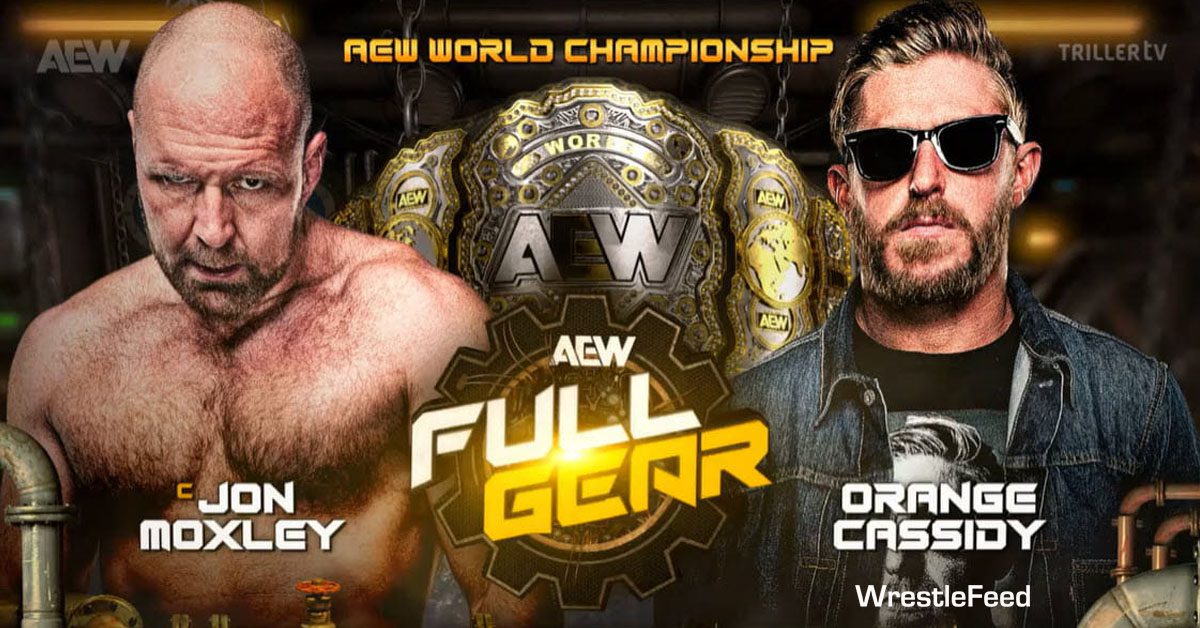 Jon Moxley vs Orange Cassidy AEW World Championship Full Gear 2024 Graphic WrestleFeed App