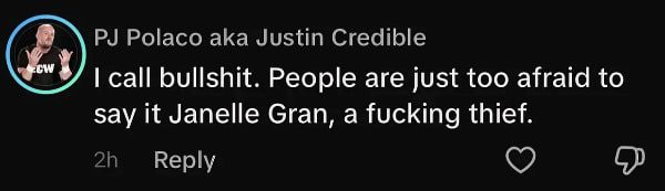 Justin Credible Calls Janel Grant A Thief