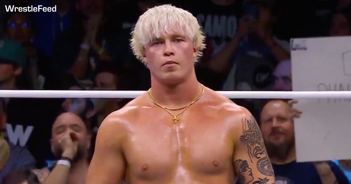 Kyle Fletcher Right Before Shaving His Head Cut His Hair AEW Dynamite October 23 2024 WrestleFeed App