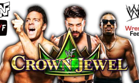 LA Knight Vs Andrade Vs Carmelo Hayes Crown Jewel 2024 1 WWE WrestleFeed App
