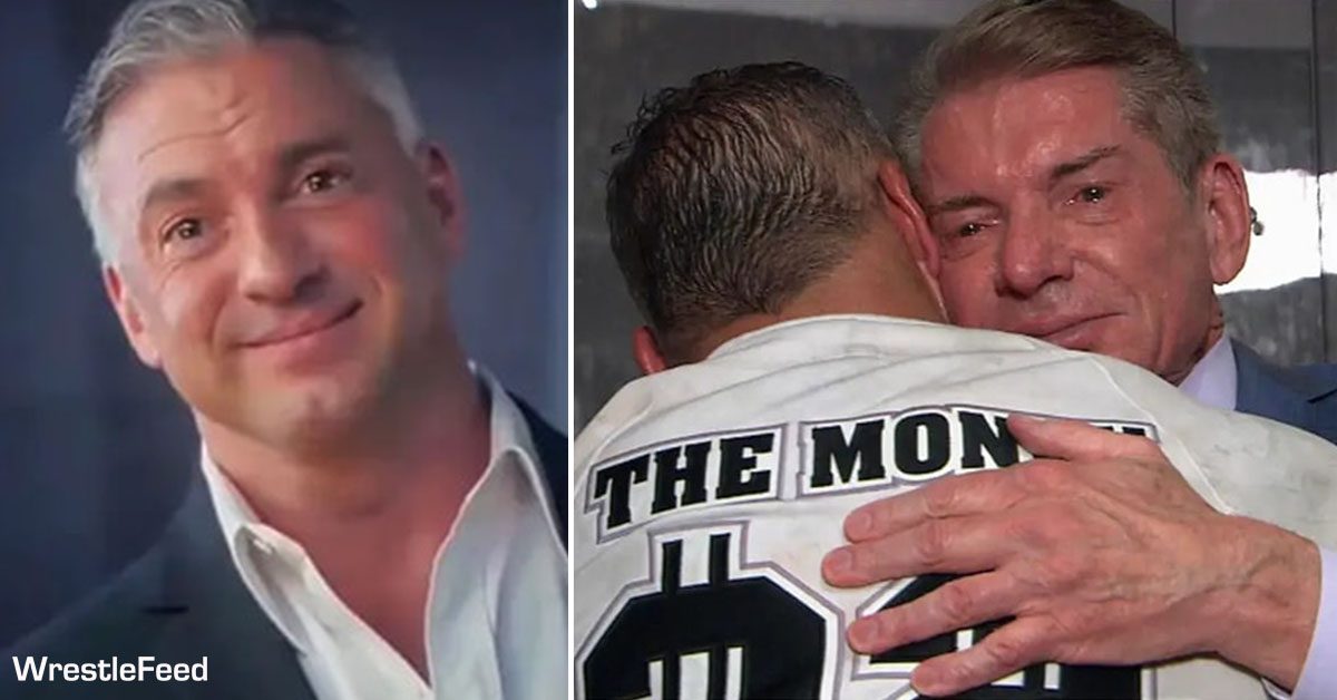Shane McMahon O'Mac Emotional Face Vince McMahon Hug WrestleMania 32 WWE 2016 Netflix Docuseries WrestleFeed App