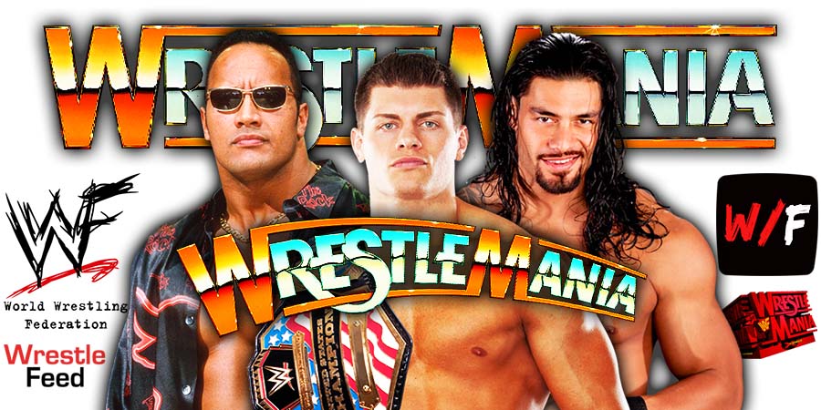 The Rock Dwayne Johnson Cody Rhodes Roman Reigns WrestleMania WWF 2 WrestleFeed App