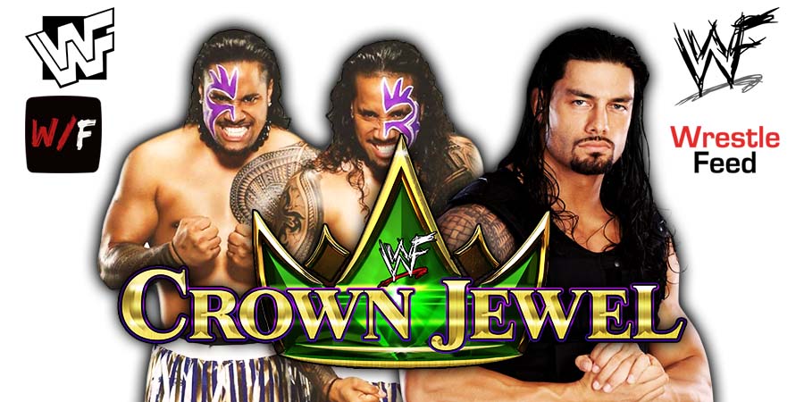 Uso Brothers Twins Usos Jey Jimmy Roman Reigns Crown Jewel 1 WrestleFeed App