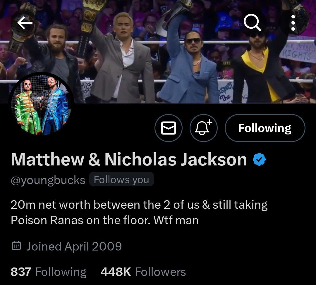 Young Bucks Matthew Nicholas Jackson Net Worth $20 Million