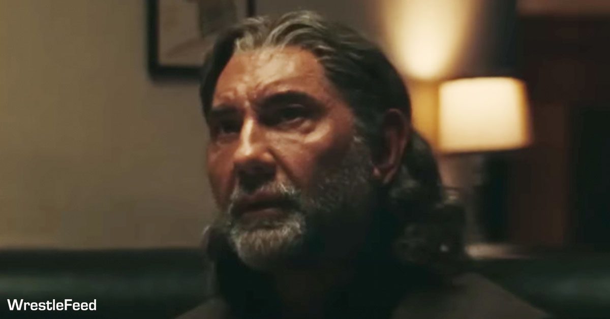 Batista Dave Bautista Long Hair Beard Old Age Look The Last Showgirl Movie WrestleFeed App