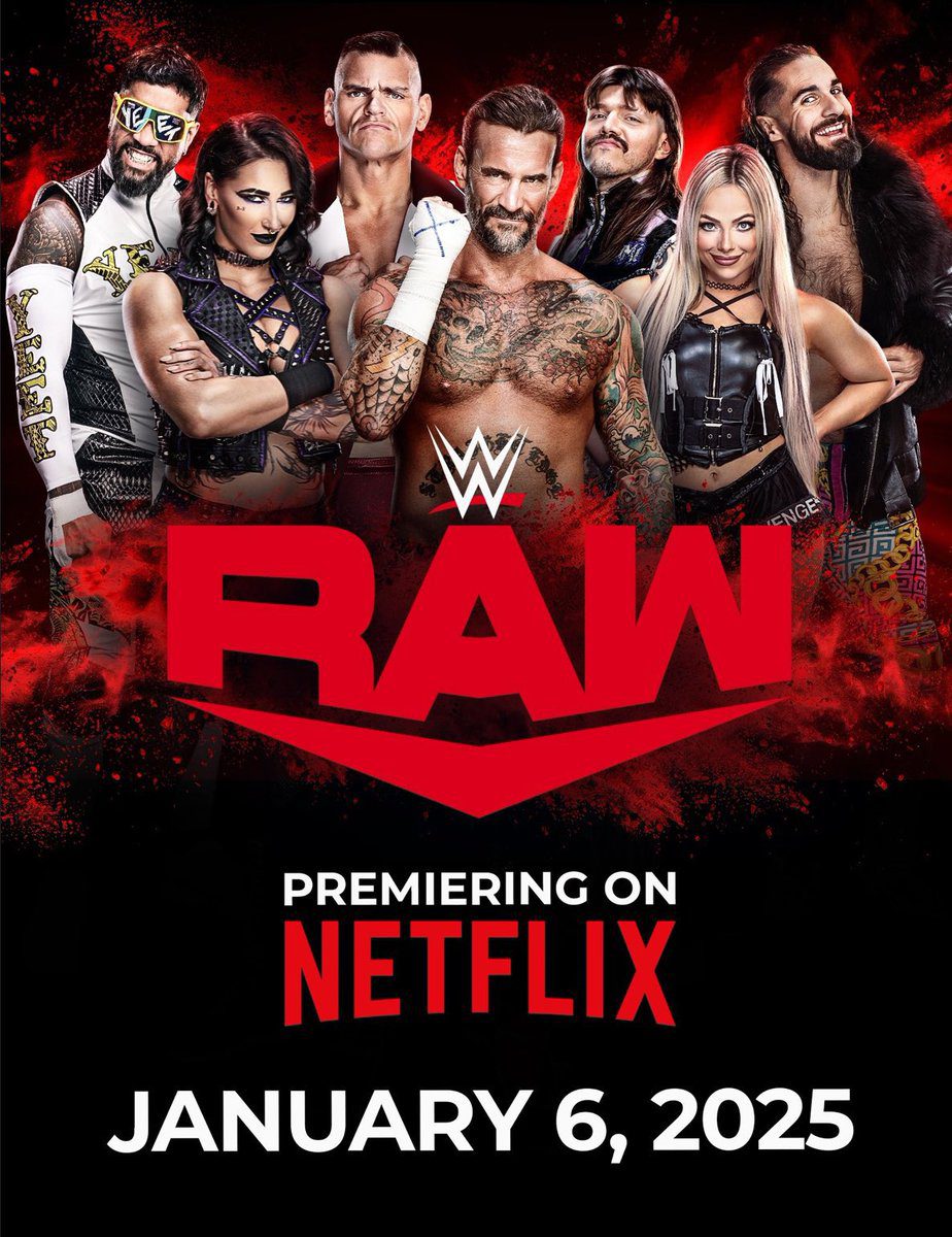 CM Punk In Center Of RAW Netlfix Poster
