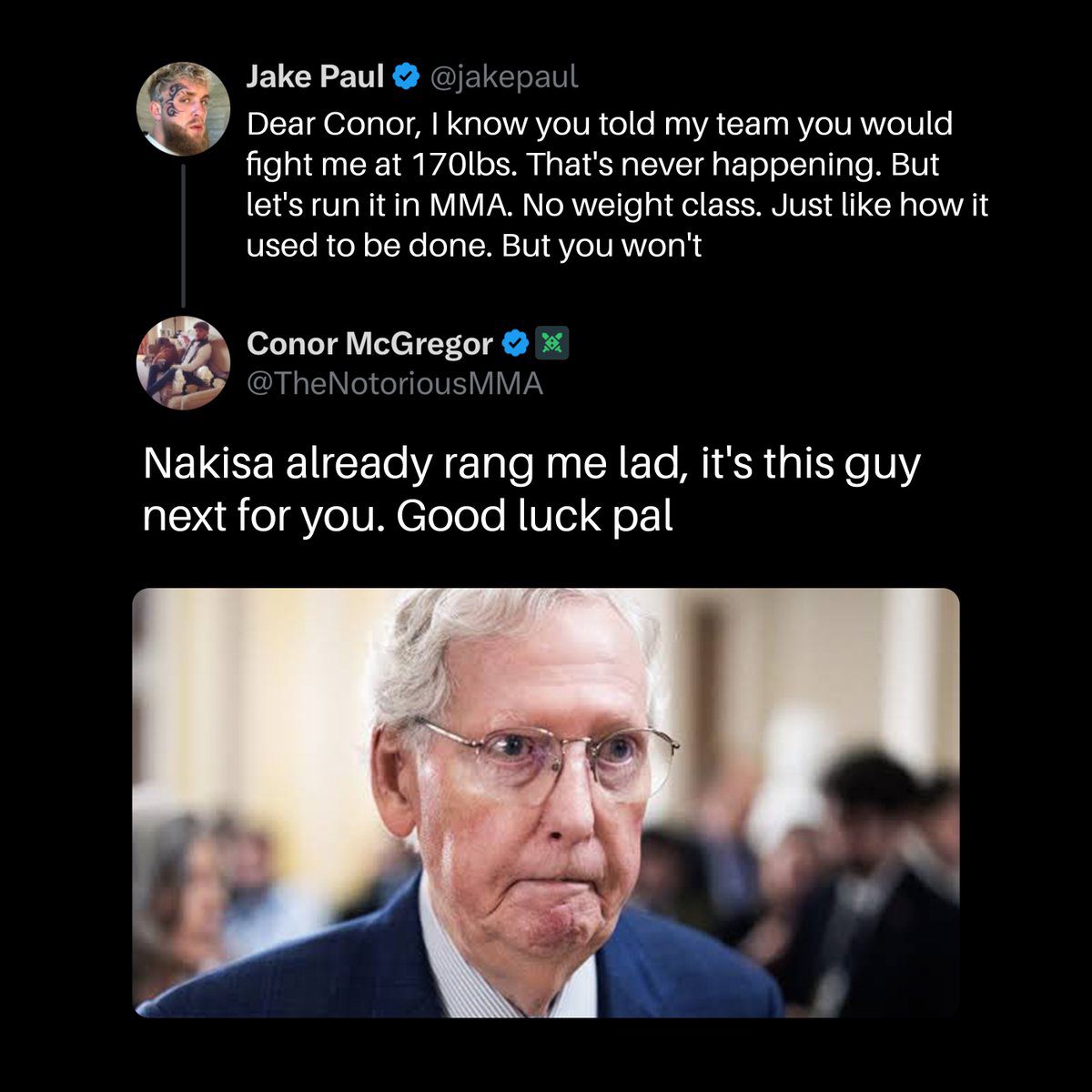 Conor McGregor Mocks Jake Paul