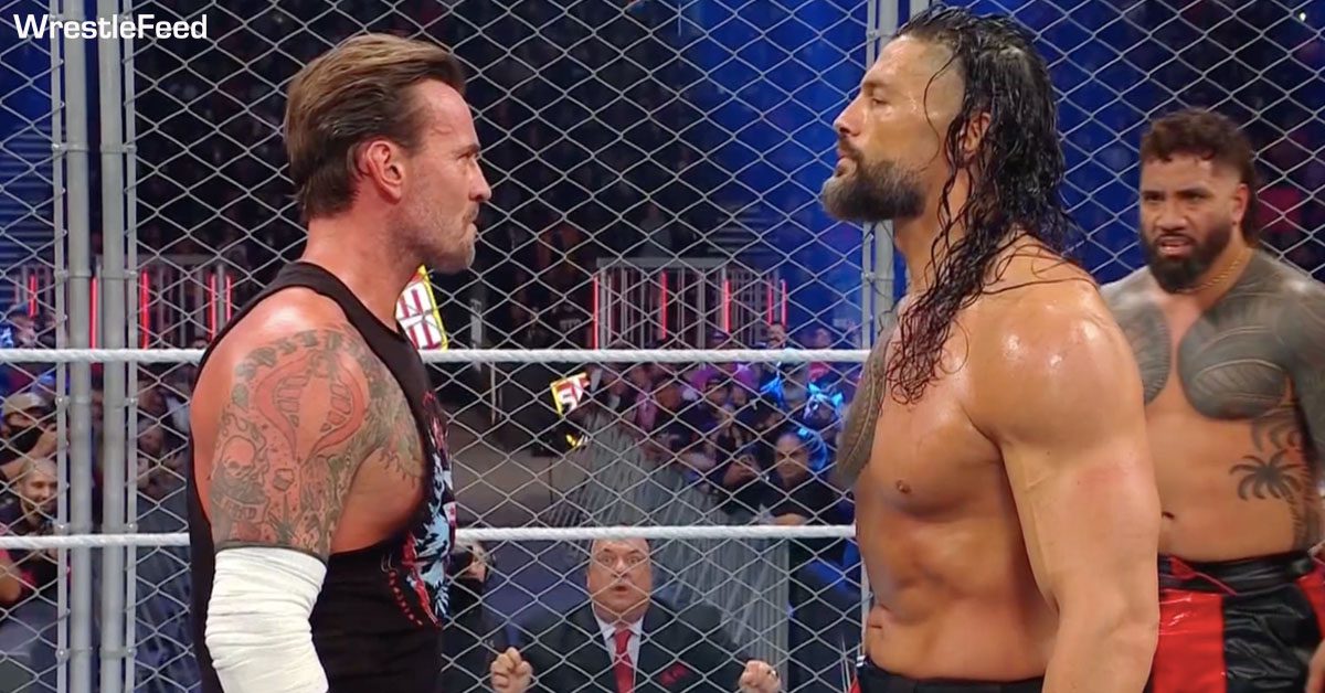 CM Punk Roman Reigns Face Off Paul Heyman Jey Uso WWE Survivor Series 2024 War Games WarGames WrestleFeed App