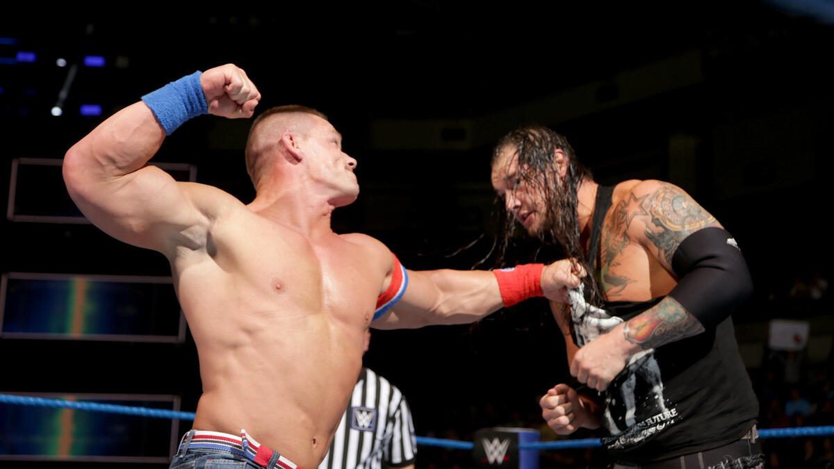 John Cena Punches Baron Corbin WWE SmackDown January 2017