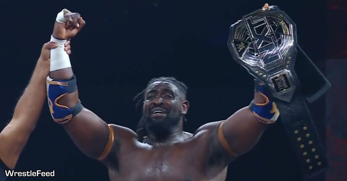 Oba Femi wins the NXT Championship New Year's Evil 2025 WrestleFeed App