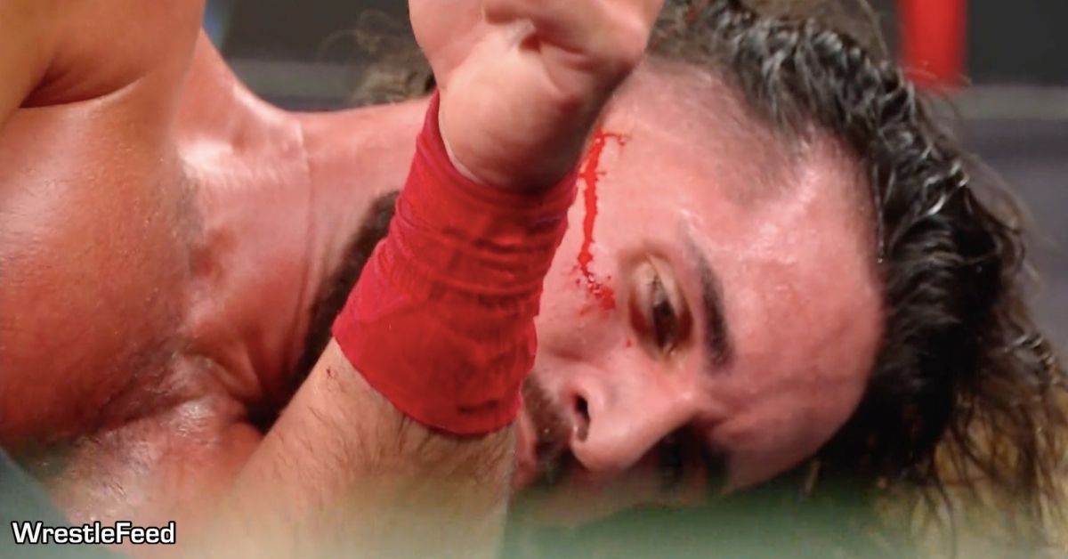 Seth Rollins Busted Open Bleeding Blood WWE RAW Netflix Premiere January 6 2025 WrestleFeed App