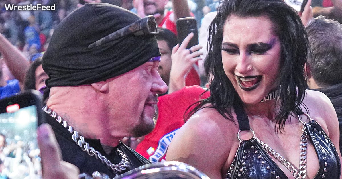 Undertaker And Rhea Ripley Laughing RAW January 6th 2025 Netflix Debut WWE WrestleFeed App