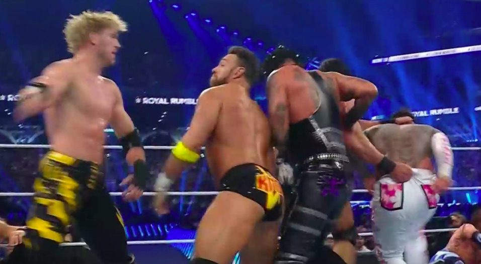 Drew McIntyre Was Not Happy With LA Knight Damian Priest Logan Paul Jey Uso Situation WWE Men's Royal Rumble 2025 Match