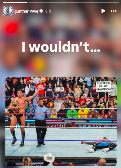 Gunther reacts to Jey Uso WrestleMania 41 challenge