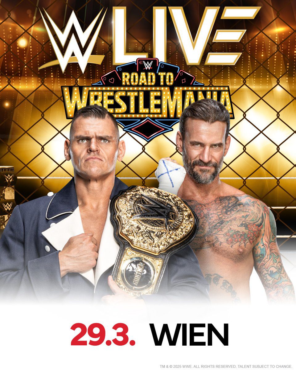 Gunther vs CM Punk for the World Heavyweight Championship WWE Live Event March 2025