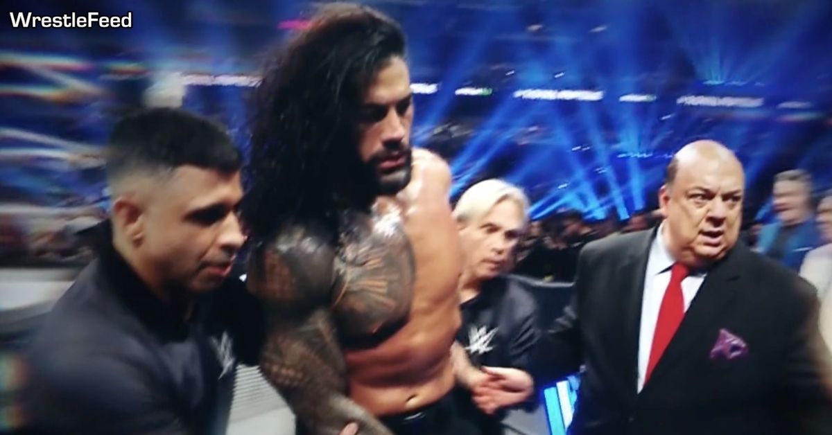 Roman Reigns Injured Hurt Injury Paul Heyman WWE Royal Rumble 2025 WrestleFeed App