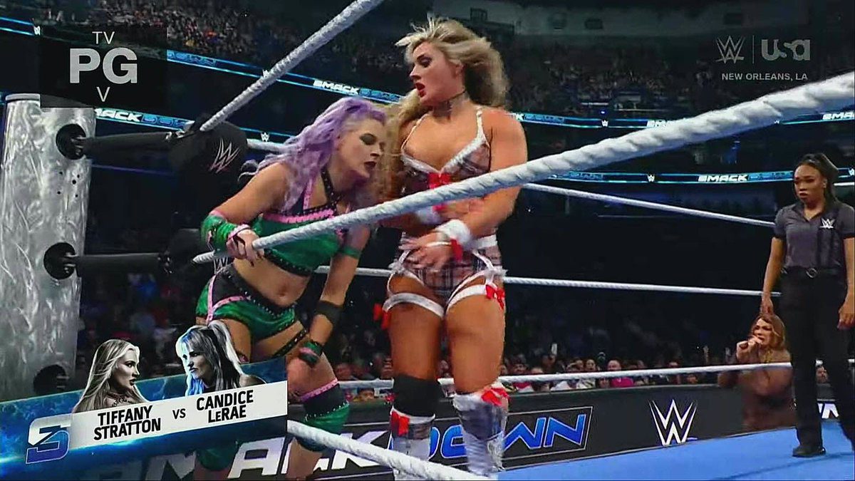Tiffany Stratton Wardrobe Malfunction Nip Slip NipSlip WWE SmackDown February 21 2025