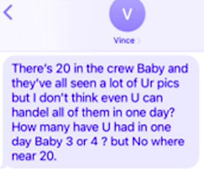 Vince McMahon Janel Grant WWE Crew Text Message