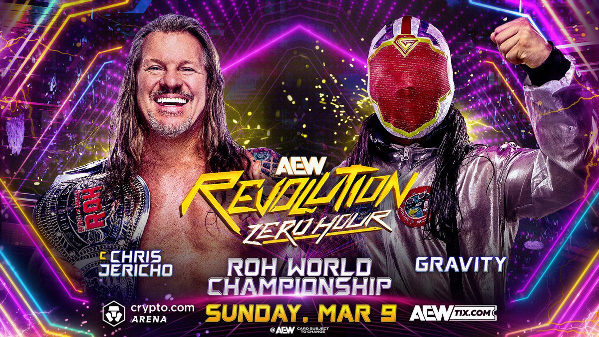 Chris Jericho vs Gravity ROH World Championship AEW Revolution 2025 Zero Hour Pre Show