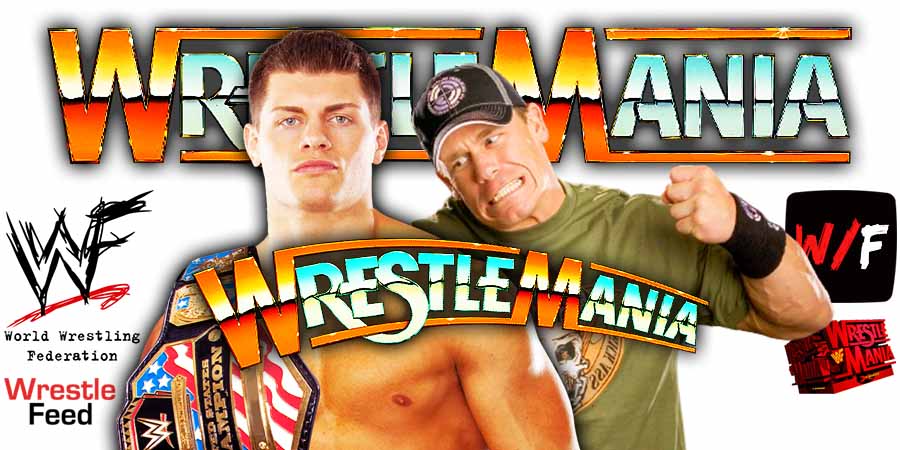 Cody Rhodes Vs John Cena WrestleMania WWE 10 PLE 2025 WrestleFeed App