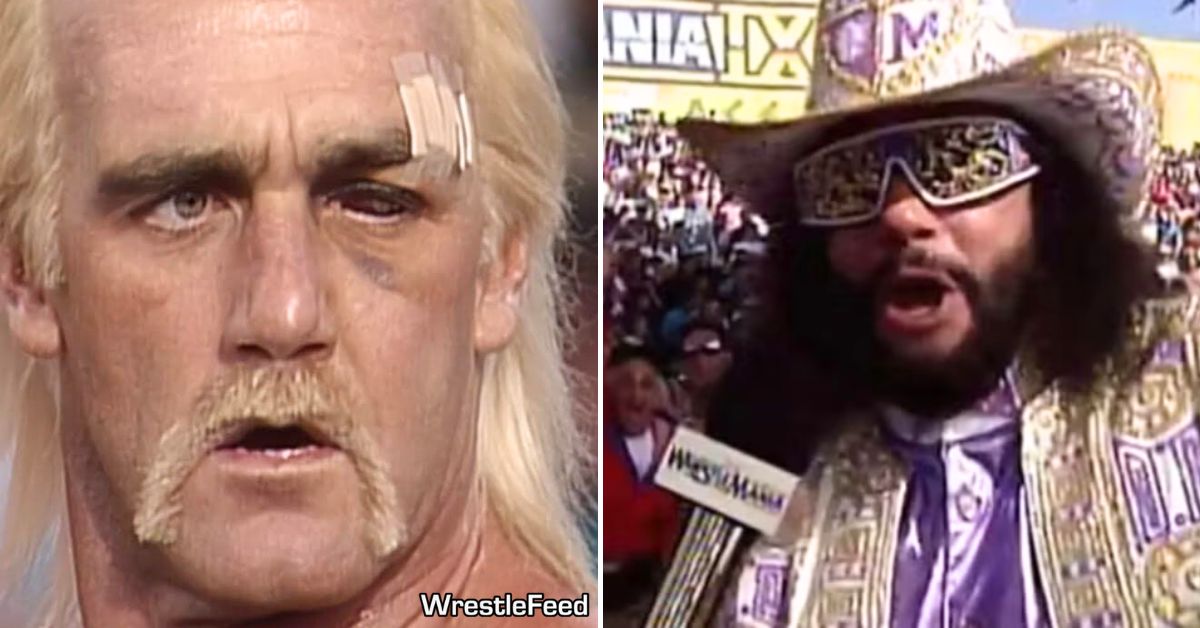Hulk Hogan Black Eye Injury Accident Fight Punch Macho Man Randy Savage WrestleMania 9 IX WWF 1993