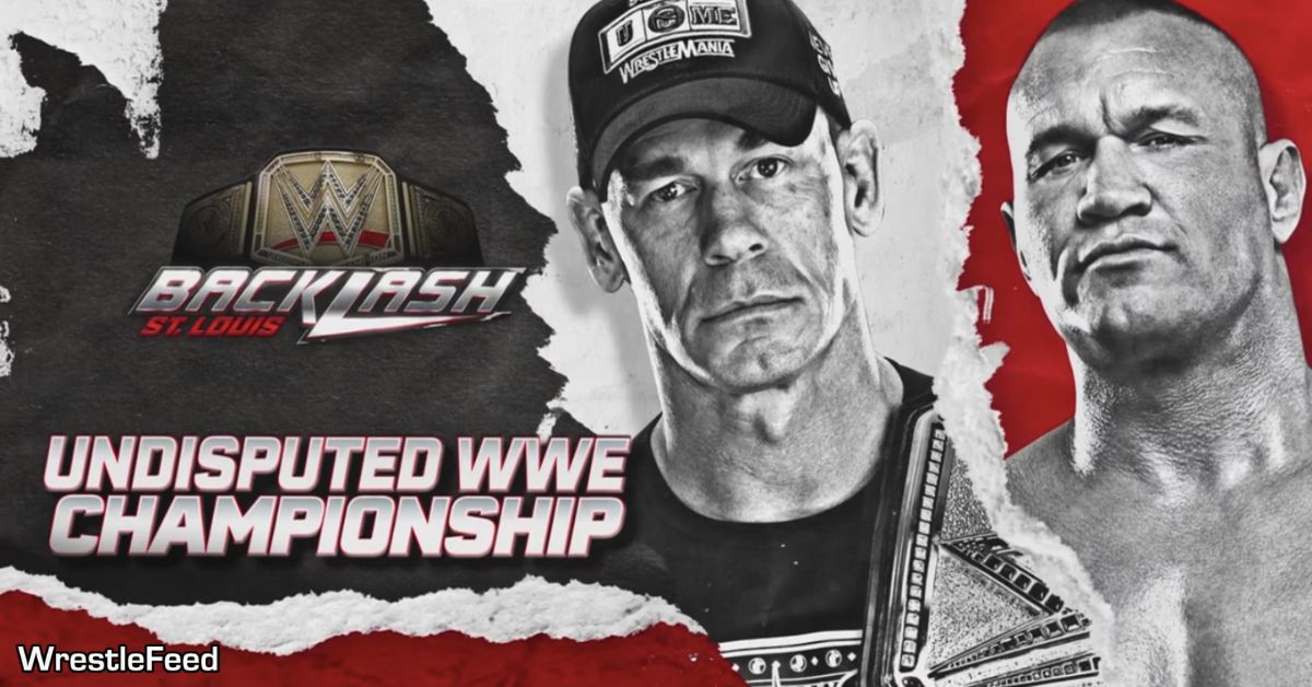 John Cena vs Randy Orton Undisputed WWE Championship Match Backlash 2025 Graphic WrestleFeed App