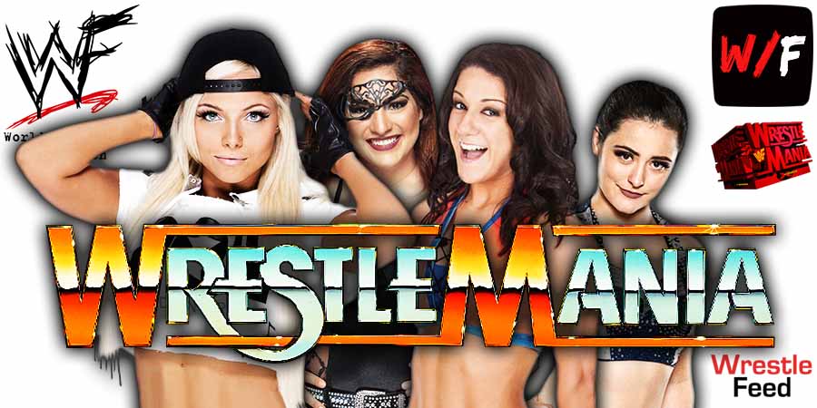 Liv Morgan & Raquel Rodriguez Vs Bayley & Lyra Valkyria WrestleMania Match 1 WrestleFeed App