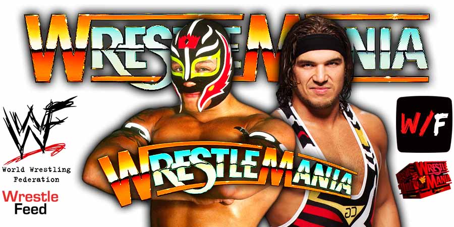 Rey Mysterio Vs El Grande Americano Chad Gable WrestleMania Match 1 WrestleFeed App
