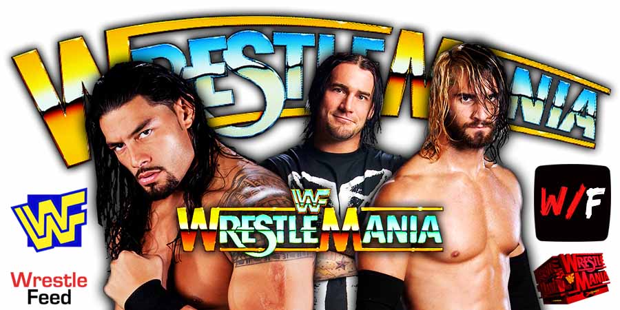 Roman Reigns Vs CM Punk Vs Seth Rollins WrestleMania Match 1 WWE WrestleFeed App