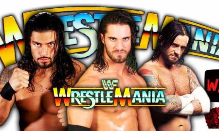 Roman Reigns Vs CM Punk Vs Seth Rollins WrestleMania Match 3 WWE WrestleFeed App