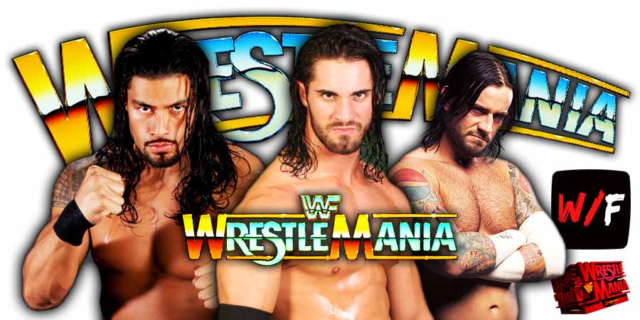 Roman Reigns Vs CM Punk Vs Seth Rollins WrestleMania Match 3 WWE WrestleFeed App