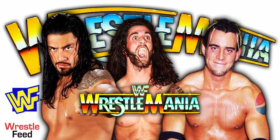 Roman Reigns Vs CM Punk Vs Seth Rollins WrestleMania Match 4 WWE WrestleFeed App