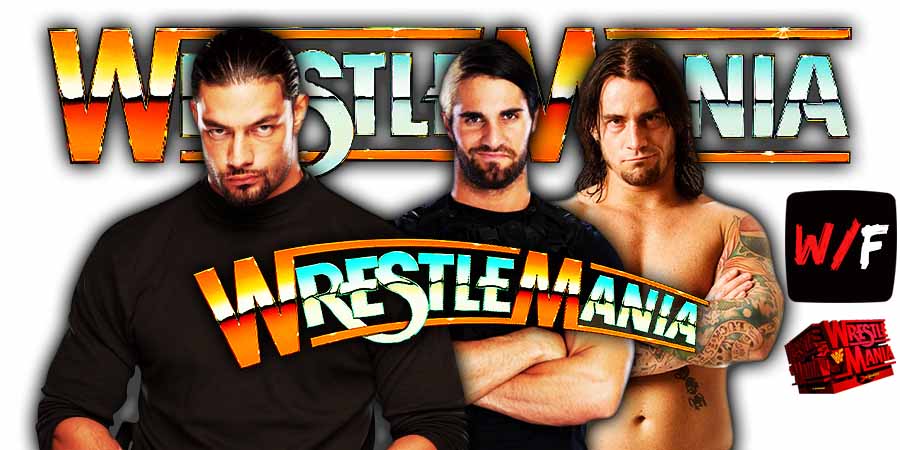 Roman Reigns Vs CM Punk Vs Seth Rollins WrestleMania Match 7 WWE WrestleFeed App