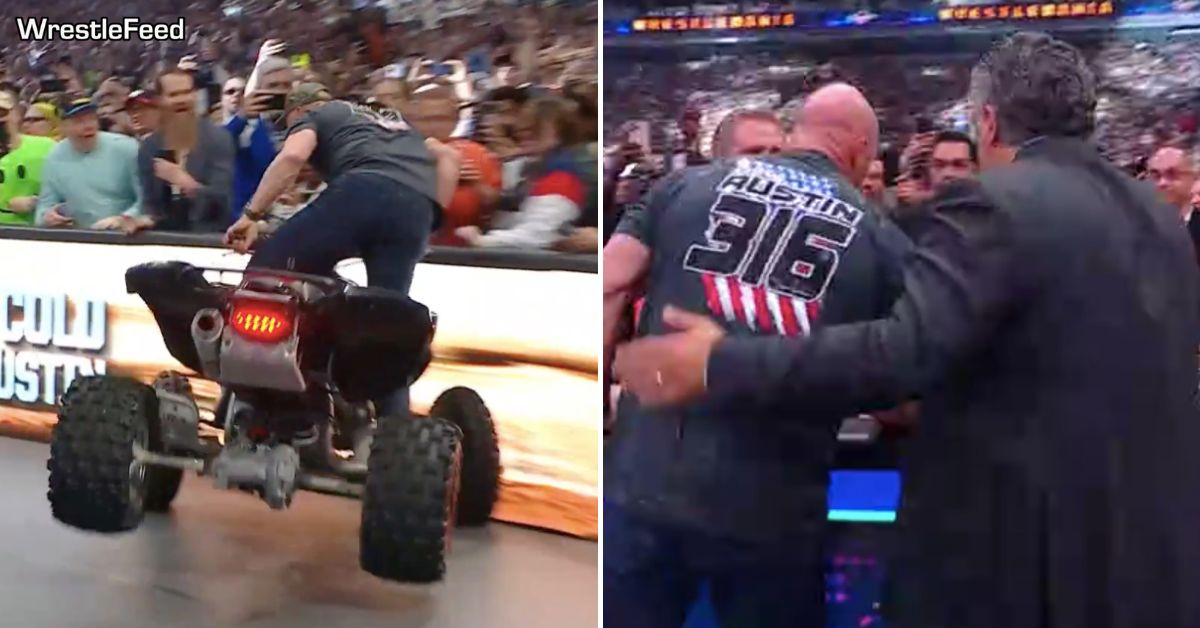 Stone Cold Almost Crashes Into A Fan At WrestleMania 41 WrestleFeed App